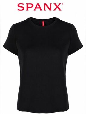 SPANX AirEssentials Black Cap Sleeve Tee 2X